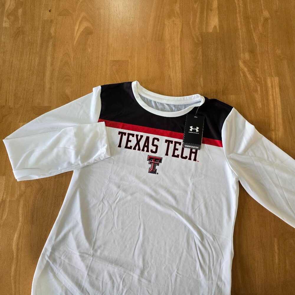 Texas Tech Red Raiders Men's Under Armour LS T-Shirt Poly MSRP $45 Medium‎ NWT